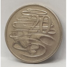 AUSTRALIA 1981 . TWENTY 20  CENTS COIN . VARIETY . 3 1/2 CLAW WITH BAG MARKS